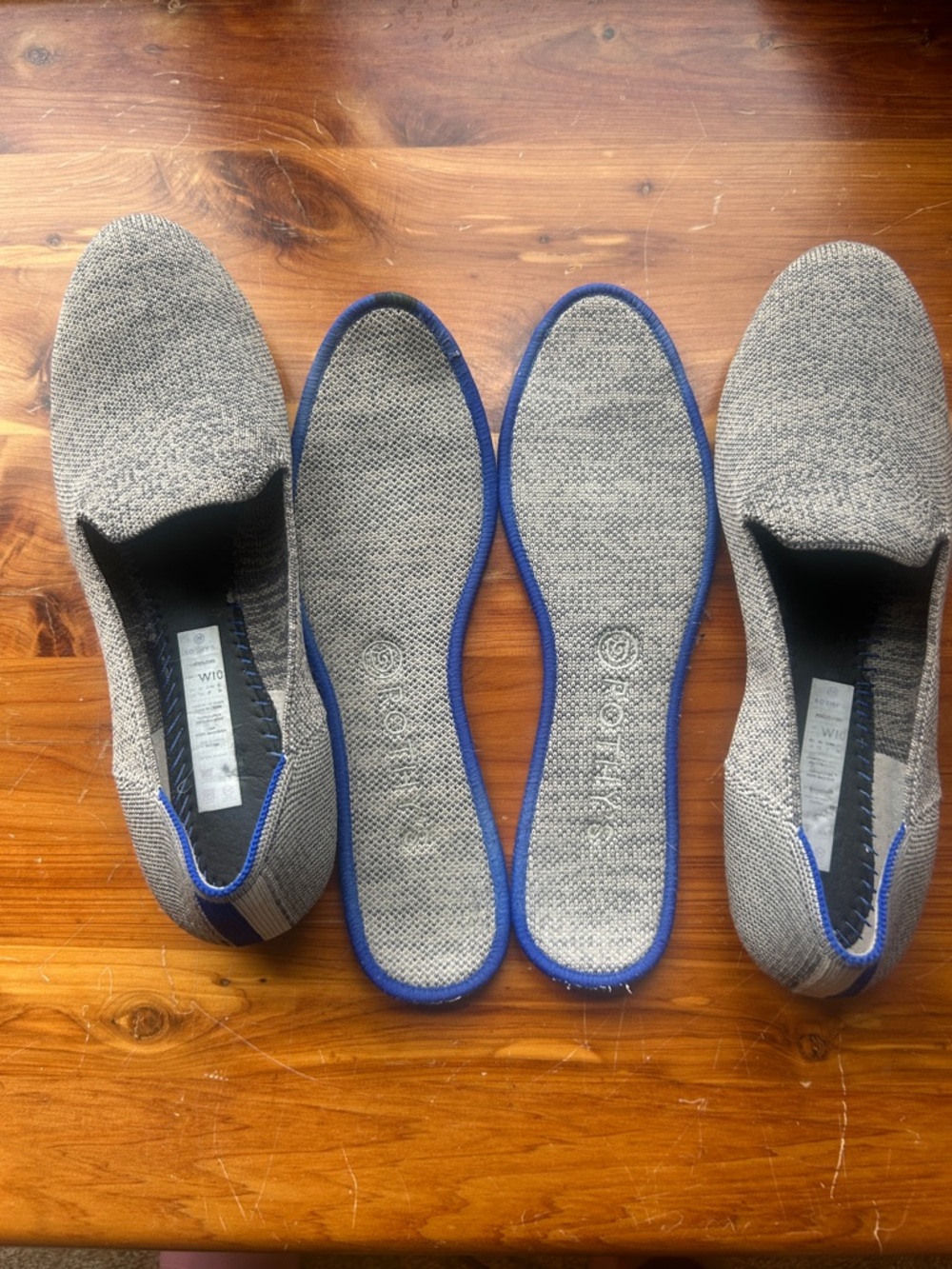 Rothys grey loafers